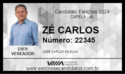 Candidato ZÉ CARLOS 2024 - CAPELA - Eleições