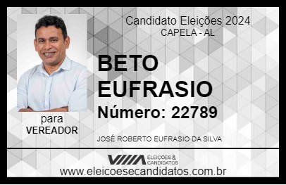 Candidato BETO EUFRASIO 2024 - CAPELA - Eleições