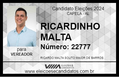 Candidato RICARDINHO MALTA 2024 - CAPELA - Eleições