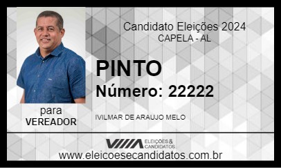 Candidato PINTO 2024 - CAPELA - Eleições