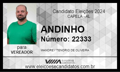 Candidato ANDINHO 2024 - CAPELA - Eleições