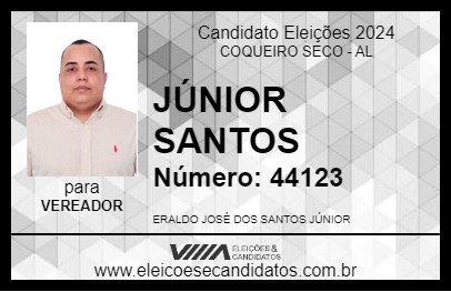 Candidato JÚNIOR SANTOS 2024 - COQUEIRO SECO - Eleições