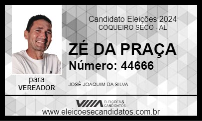 Candidato ZÉ DA PRAÇA 2024 - COQUEIRO SECO - Eleições