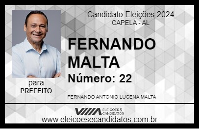 Candidato FERNANDO MALTA 2024 - CAPELA - Eleições