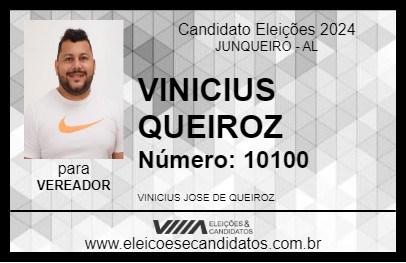 Candidato VINICIUS QUEIROZ 2024 - JUNQUEIRO - Eleições