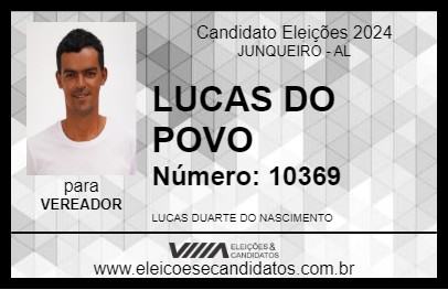 Candidato LUCAS DO POVO 2024 - JUNQUEIRO - Eleições