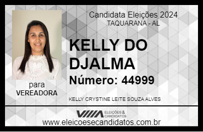 Candidato KELLY DO DJALMA 2024 - TAQUARANA - Eleições