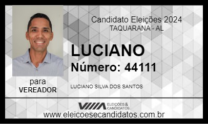 Candidato LUCIANO 2024 - TAQUARANA - Eleições