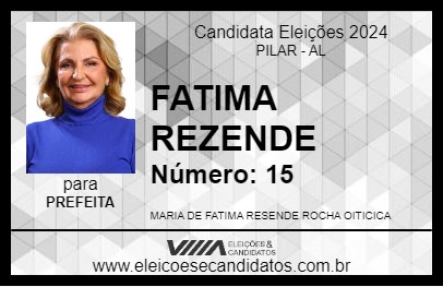 Candidato FATIMA REZENDE 2024 - PILAR - Eleições