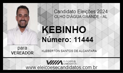 Candidato KEBINHO 2024 - OLHO D\ÁGUA GRANDE - Eleições