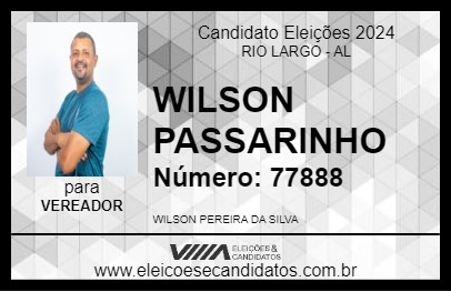 Candidato WILSON PASSARINHO 2024 - RIO LARGO - Eleições