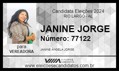 Candidato JANINE JORGE 2024 - RIO LARGO - Eleições