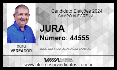 Candidato JURA 2024 - CAMPO ALEGRE - Eleições