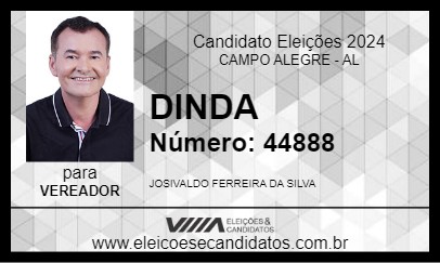 Candidato DINDA 2024 - CAMPO ALEGRE - Eleições