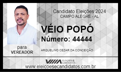 Candidato VÉIO POPÓ 2024 - CAMPO ALEGRE - Eleições