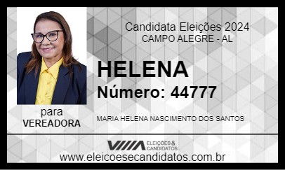 Candidato HELENA 2024 - CAMPO ALEGRE - Eleições