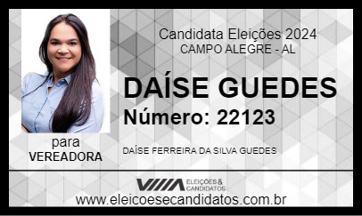 Candidato DAÍSE GUEDES 2024 - CAMPO ALEGRE - Eleições