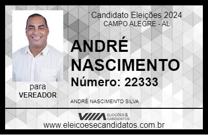 Candidato ANDRÉ NASCIMENTO 2024 - CAMPO ALEGRE - Eleições