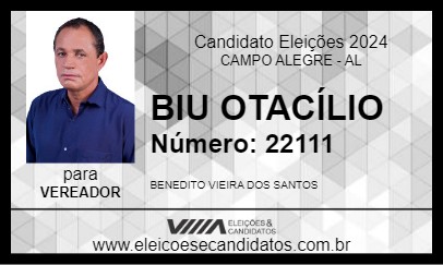 Candidato BIU OTACÍLIO 2024 - CAMPO ALEGRE - Eleições