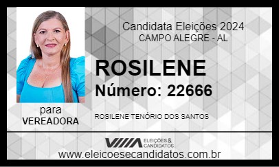 Candidato ROSILENE 2024 - CAMPO ALEGRE - Eleições