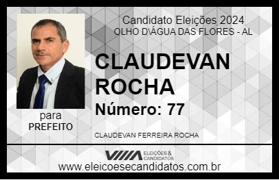 Candidato CLAUDEVAN ROCHA 2024 - OLHO D\ÁGUA DAS FLORES - Eleições