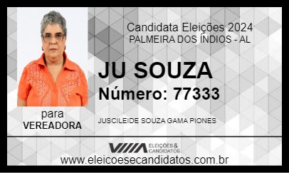 Candidato JU SOUZA 2024 - PALMEIRA DOS ÍNDIOS - Eleições