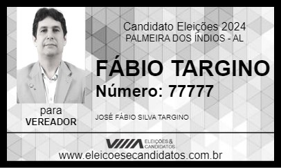 Candidato FÁBIO TARGINO 2024 - PALMEIRA DOS ÍNDIOS - Eleições