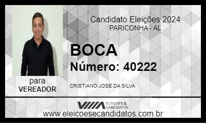 Candidato BOCA 2024 - PARICONHA - Eleições