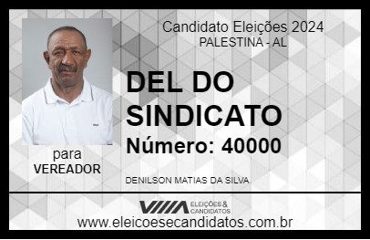 Candidato DEL DO SINDICATO 2024 - PALESTINA - Eleições