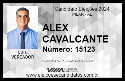 Candidato ALEX CAVALCANTE 2024 - PILAR - Eleições