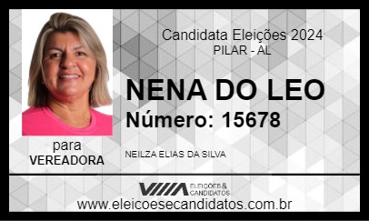 Candidato NENA DO LEO 2024 - PILAR - Eleições