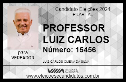 Candidato PROFESSOR LUIZ CARLOS 2024 - PILAR - Eleições