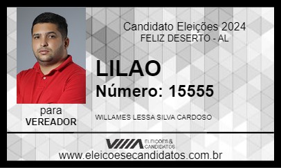 Candidato LILAO 2024 - FELIZ DESERTO - Eleições