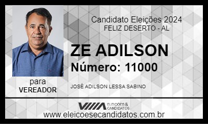 Candidato ZE ADILSON 2024 - FELIZ DESERTO - Eleições