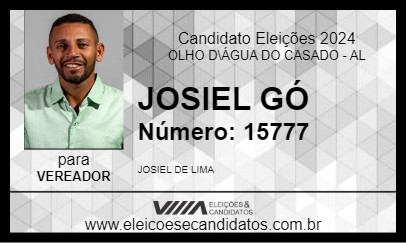 Candidato JOSIEL GÓ 2024 - OLHO D\ÁGUA DO CASADO - Eleições