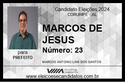 Candidato MARCOS DE JESUS 2024 - CORURIPE - Eleições