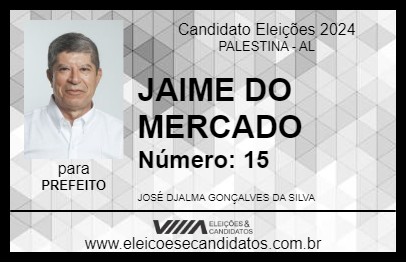 Candidato JAIME DO MERCADO 2024 - PALESTINA - Eleições