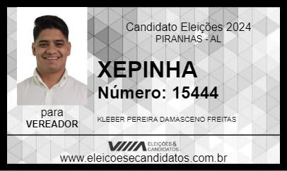 Candidato XEPINHA 2024 - PIRANHAS - Eleições