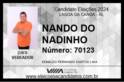 Candidato NANDO DO NADINHO 2024 - LAGOA DA CANOA - Eleições