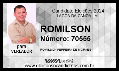 Candidato ROMILSON 2024 - LAGOA DA CANOA - Eleições