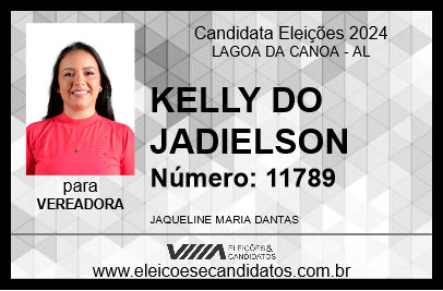 Candidato KELLY DO JADIELSON 2024 - LAGOA DA CANOA - Eleições