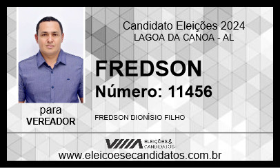 Candidato FREDSON 2024 - LAGOA DA CANOA - Eleições