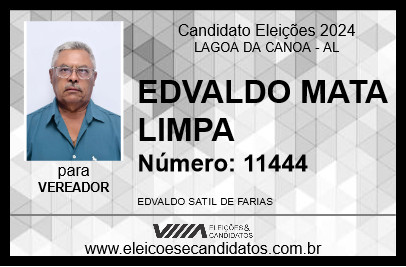 Candidato EDVALDO MATA LIMPA 2024 - LAGOA DA CANOA - Eleições