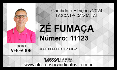 Candidato ZÉ FUMAÇA 2024 - LAGOA DA CANOA - Eleições