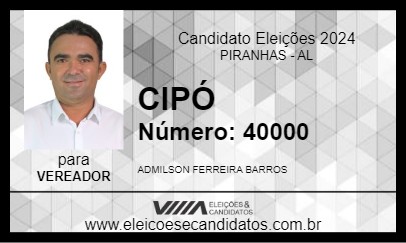 Candidato CIPÓ 2024 - PIRANHAS - Eleições