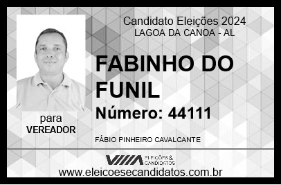 Candidato FABINHO DO FUNIL 2024 - LAGOA DA CANOA - Eleições