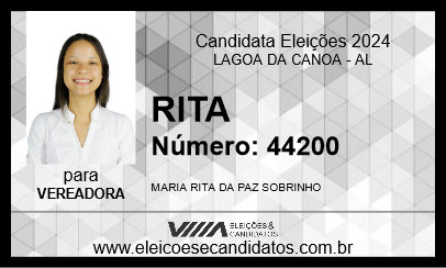 Candidato RITA 2024 - LAGOA DA CANOA - Eleições