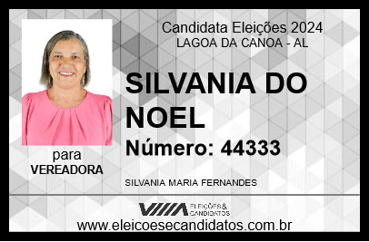 Candidato SILVANIA DO NOEL 2024 - LAGOA DA CANOA - Eleições