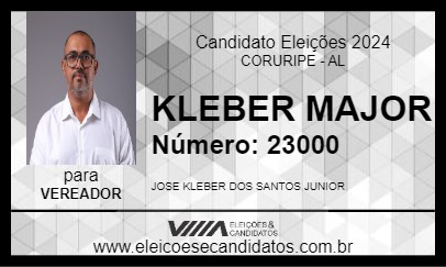 Candidato KLEBER MAJOR 2024 - CORURIPE - Eleições