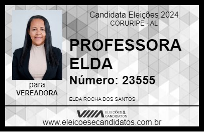 Candidato PROFESSORA ELDA 2024 - CORURIPE - Eleições